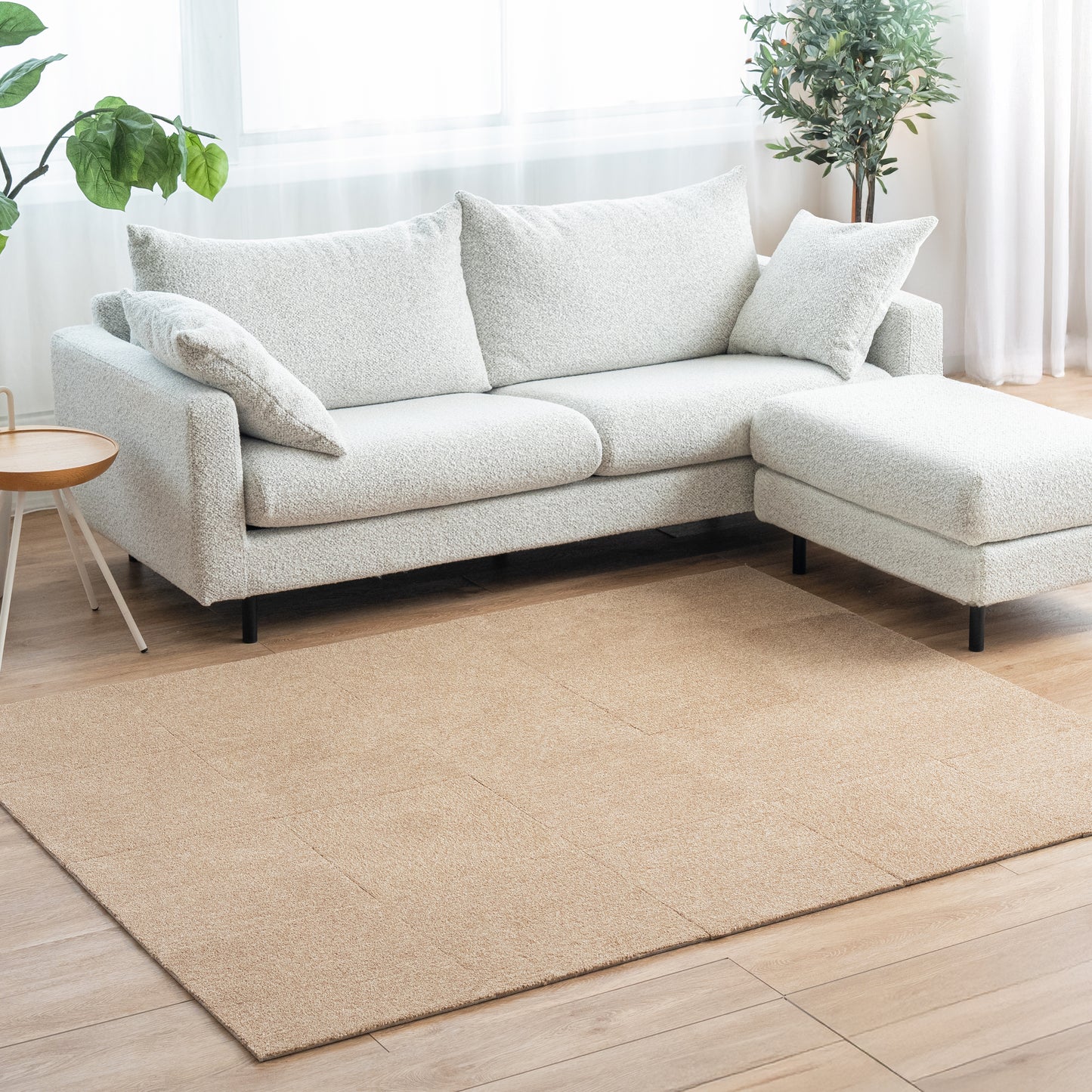 日本製 防音タイル カーペット「Fuwra」床衝撃音低減ΔLL(I)-5 40×40cm 厚み10mm 10枚セット